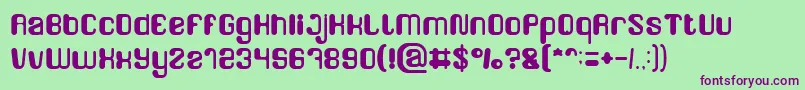 FRIENDLY ROBOT Light Font – Purple Fonts on Green Background