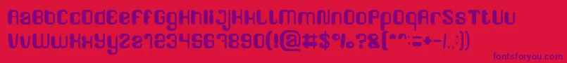 FRIENDLY ROBOT Light Font – Purple Fonts on Red Background