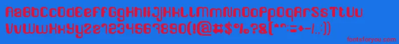 Шрифт FRIENDLY ROBOT Light – красные шрифты на синем фоне