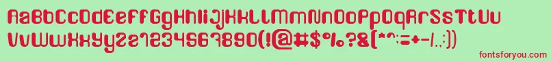 FRIENDLY ROBOT Light Font – Red Fonts on Green Background