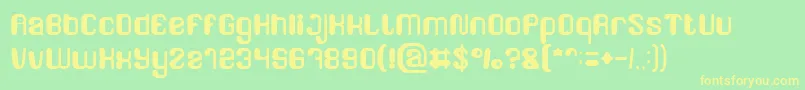 FRIENDLY ROBOT Light Font – Yellow Fonts on Green Background