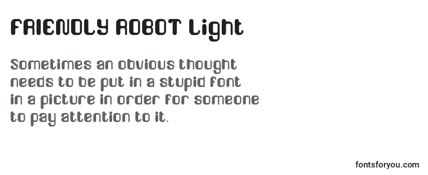 Обзор шрифта FRIENDLY ROBOT Light