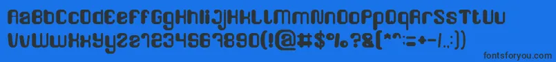 FRIENDLY ROBOT Font – Black Fonts on Blue Background