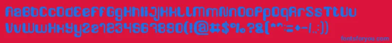 FRIENDLY ROBOT Font – Blue Fonts on Red Background