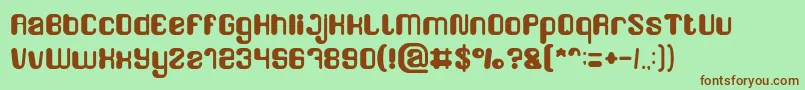 FRIENDLY ROBOT Font – Brown Fonts on Green Background