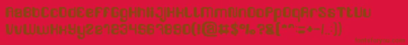 FRIENDLY ROBOT Font – Brown Fonts on Red Background