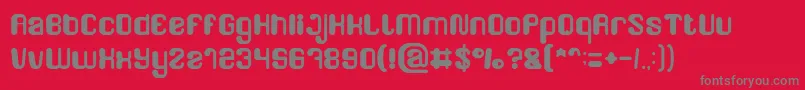 FRIENDLY ROBOT Font – Gray Fonts on Red Background