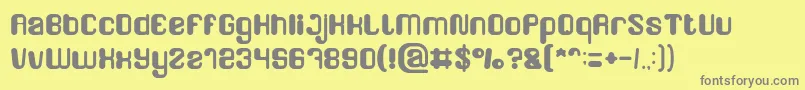 FRIENDLY ROBOT Font – Gray Fonts on Yellow Background