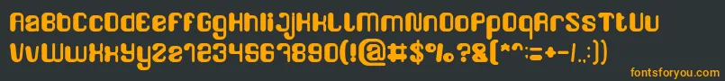 フォントFRIENDLY ROBOT – 黒い背景にオレンジの文字