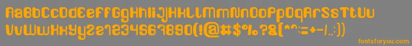 FRIENDLY ROBOT Font – Orange Fonts on Gray Background