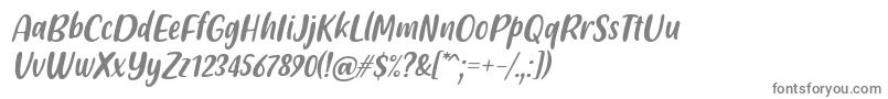 フォントFriendly Schoolmates Italic Font by Situjuh 7NTypes – 白い背景に灰色の文字