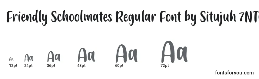 Größen der Schriftart Friendly Schoolmates Regular Font by Situjuh 7NTypes