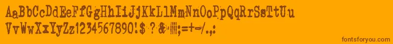 ZombieQueen2 Font – Brown Fonts on Orange Background
