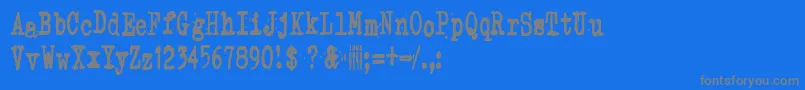 フォントZombieQueen2 – 青い背景に灰色の文字