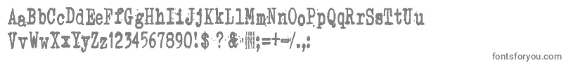 ZombieQueen2 Font – Gray Fonts on White Background