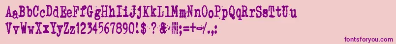 En savoir plus sur la police ZombieQueen2 Police ZombieQueen2 – polices violettes sur fond rose