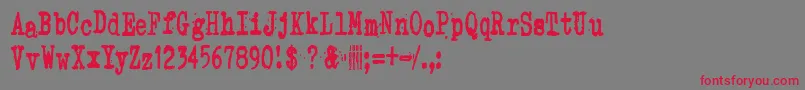 ZombieQueen2 Font – Red Fonts on Gray Background