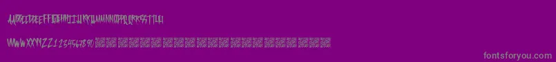 FrightfulCarts Font – Gray Fonts on Purple Background
