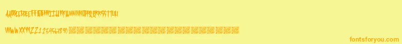 FrightfulCarts Font – Orange Fonts on Yellow Background