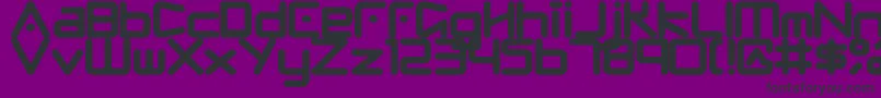 Fringe-fontti – mustat fontit violetilla taustalla