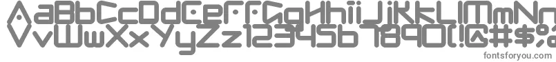 フォントFringe – 白い背景に灰色の文字