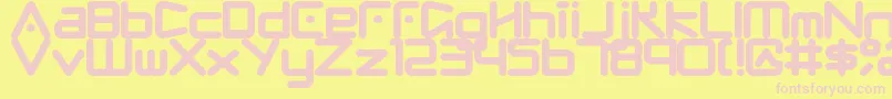 Fringe Font – Pink Fonts on Yellow Background