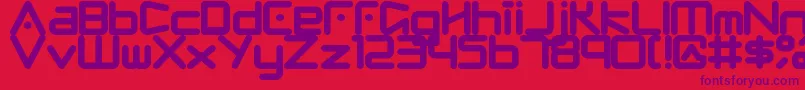 Fringe Font – Purple Fonts on Red Background