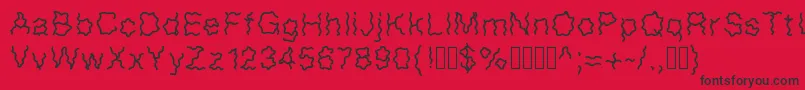 フォントFrissons – 赤い背景に黒い文字
