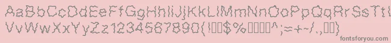 Frissons Font – Gray Fonts on Pink Background