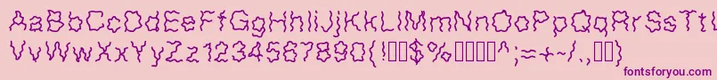 Frissonsフォントについての詳細 フォントFrissons – ピンクの背景に紫のフォント
