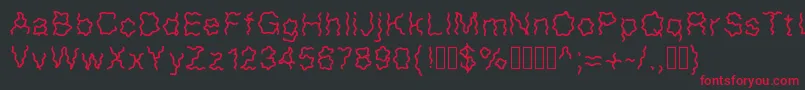 Frissons Font – Red Fonts on Black Background