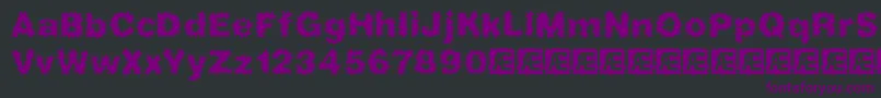frizzed Font – Purple Fonts on Black Background