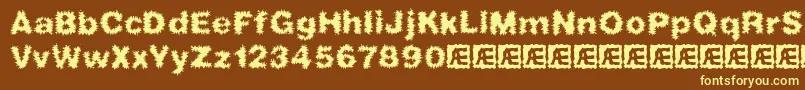fuente frizzed – Fuentes Amarillas Sobre Fondo Marrón