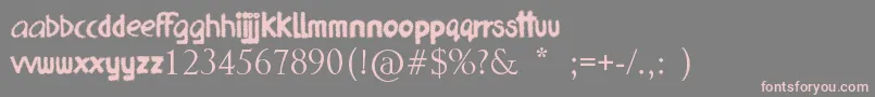 Frizzled Planet Font – Pink Fonts on Gray Background