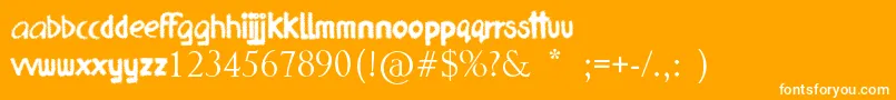 Frizzled Planet Font – White Fonts on Orange Background