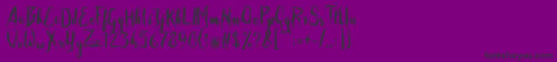 Frizzy Bella Font – Black Fonts on Purple Background