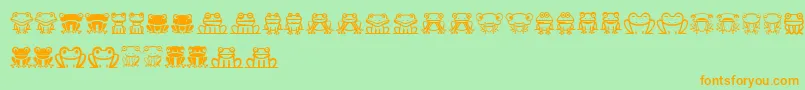 Шрифт Froggy – оранжевые шрифты на зелёном фоне