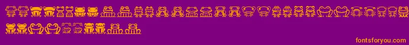Froggy Font – Orange Fonts on Purple Background