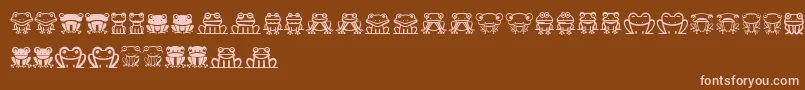 フォントFroggy – 茶色の背景にピンクのフォント