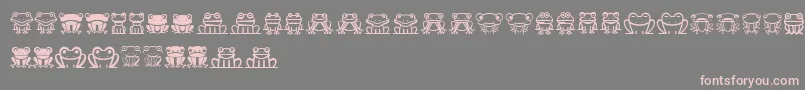 Froggy Font – Pink Fonts on Gray Background