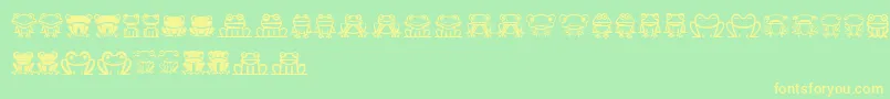 Froggy Font – Yellow Fonts on Green Background