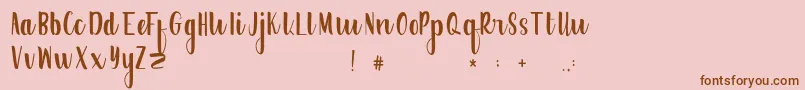 Подробнее о шрифте FrogresFree Шрифт FrogresFree – коричневые шрифты на розовом фоне