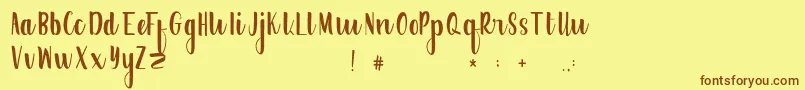 Подробнее о шрифте FrogresFree Шрифт FrogresFree – коричневые шрифты на жёлтом фоне