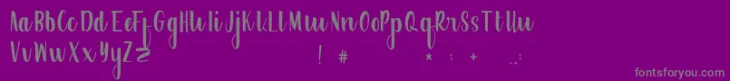 Weitere Informationen zur FrogresFree-Schriftart FrogresFree-Schriftart – Graue Schriften auf violettem Hintergrund
