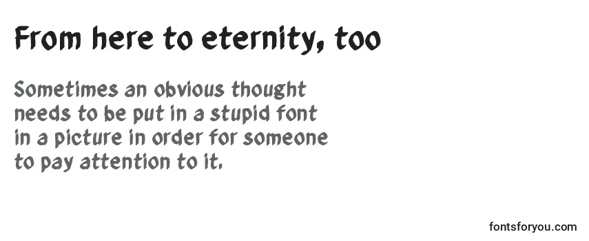 From here to eternity, too Font
