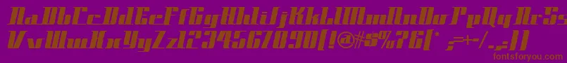 Space ffy Font – Brown Fonts on Purple Background