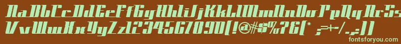 Space ffy Font – Green Fonts on Brown Background