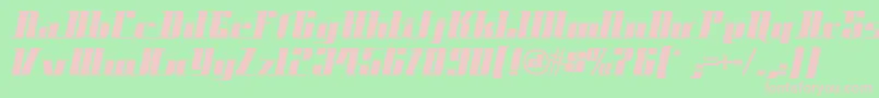 Space ffy Font – Pink Fonts on Green Background