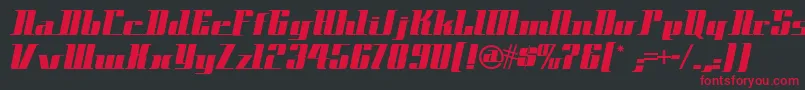 Space ffy Font – Red Fonts on Black Background