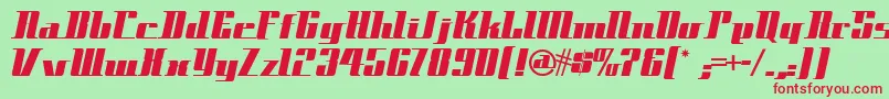 Space ffy Font – Red Fonts on Green Background